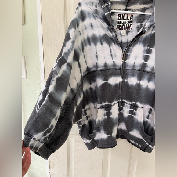Vintage Billabong Tie Dye Full Zip W Hood Large Y2K hobo hippie - Picture 2 of 8